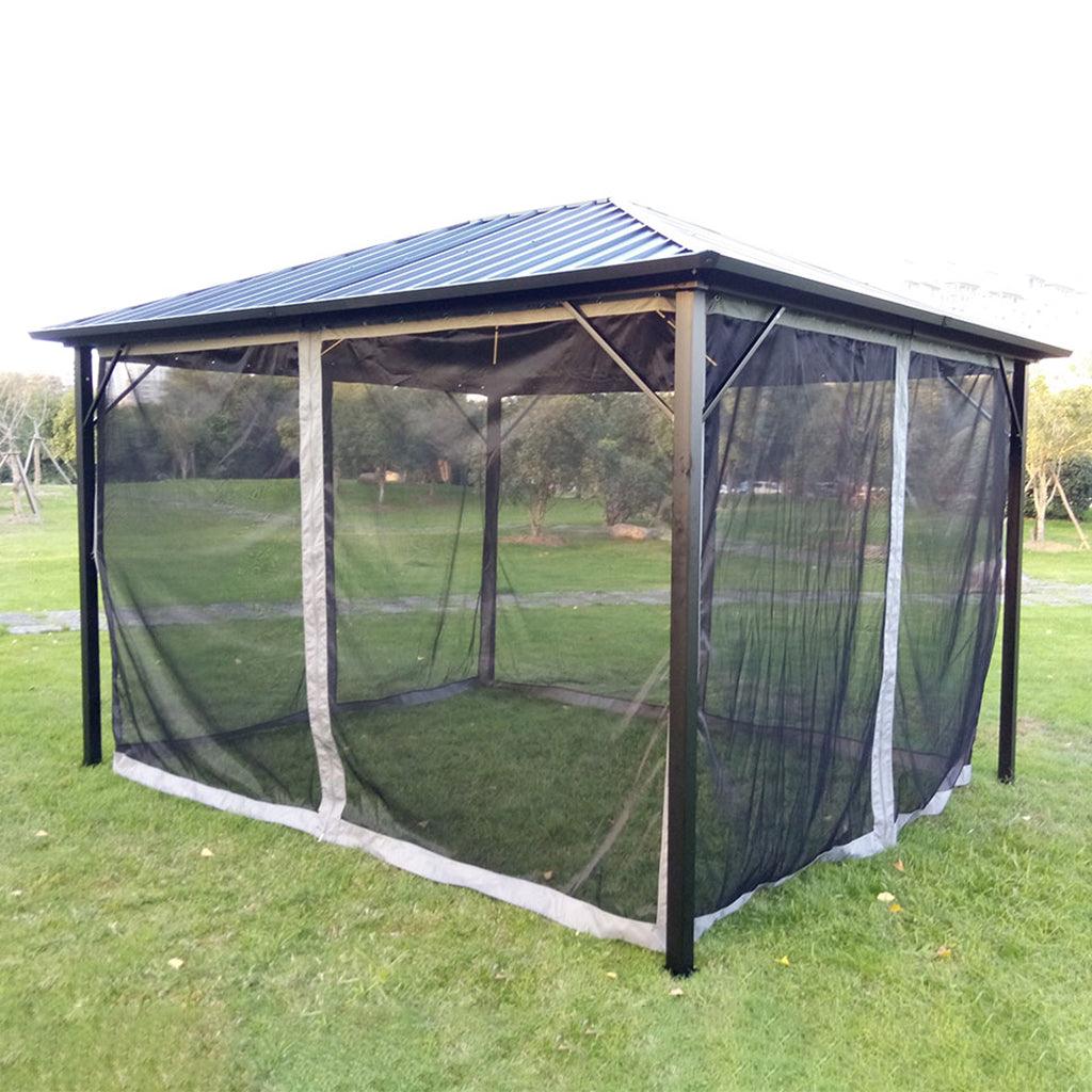 Transform your outdoor gathering space with the spacious Niagara 10 x 10' Gazebo. Keep bugs out with the included net and set the mood with the built-in LED light. Enjoy evenings with friends and family in style and comfort.