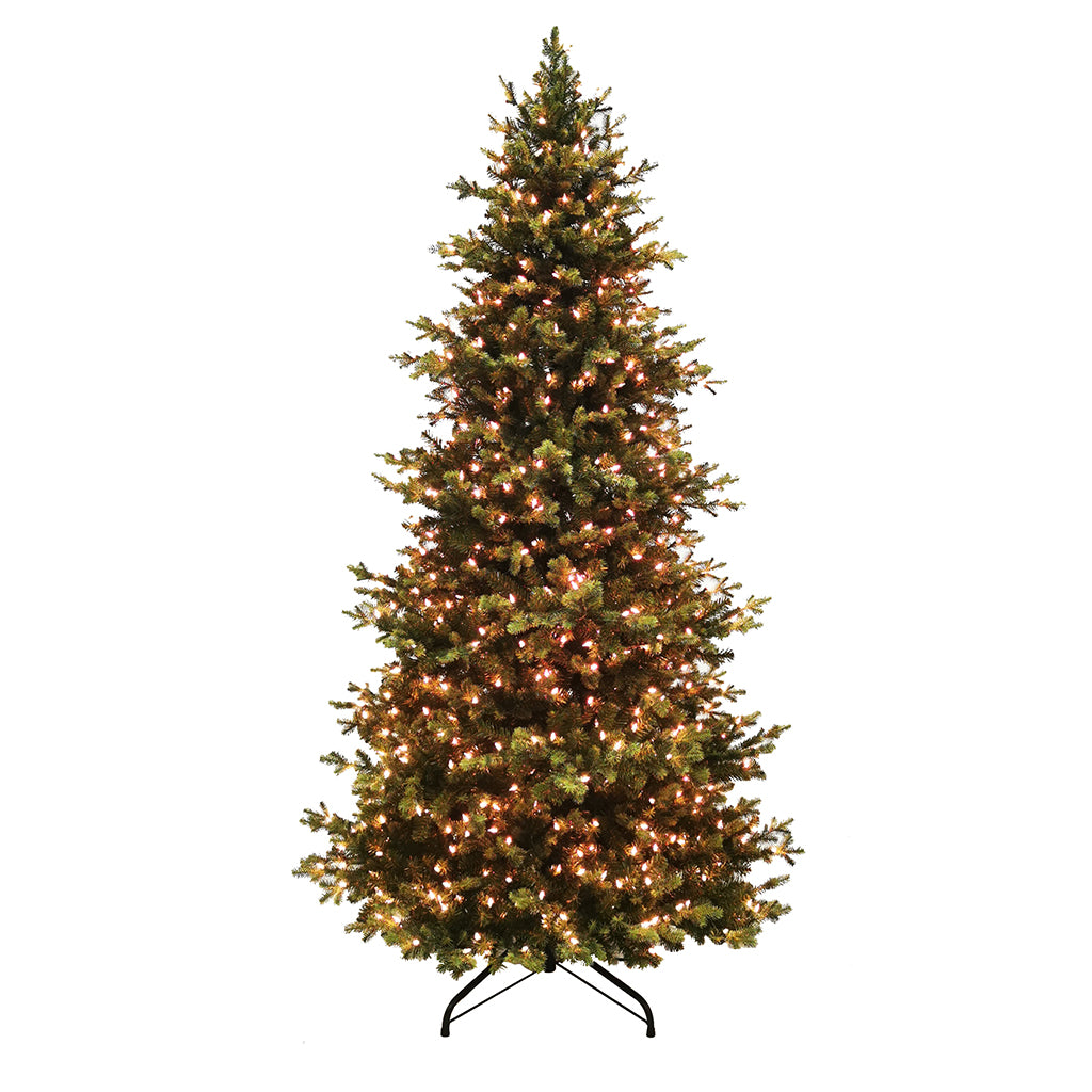 The tree is beautifully illuminated with 700 dual-color LED lights, allowing you to switch between various lighting displays effortlessly using the foot pedal with 11 functions. With its lush, lifelike branches and versatile lighting options, the Venetian Spruce tree will create a warm and inviting atmosphere for your festive celebrations, making it a cherished addition to your holiday traditions.