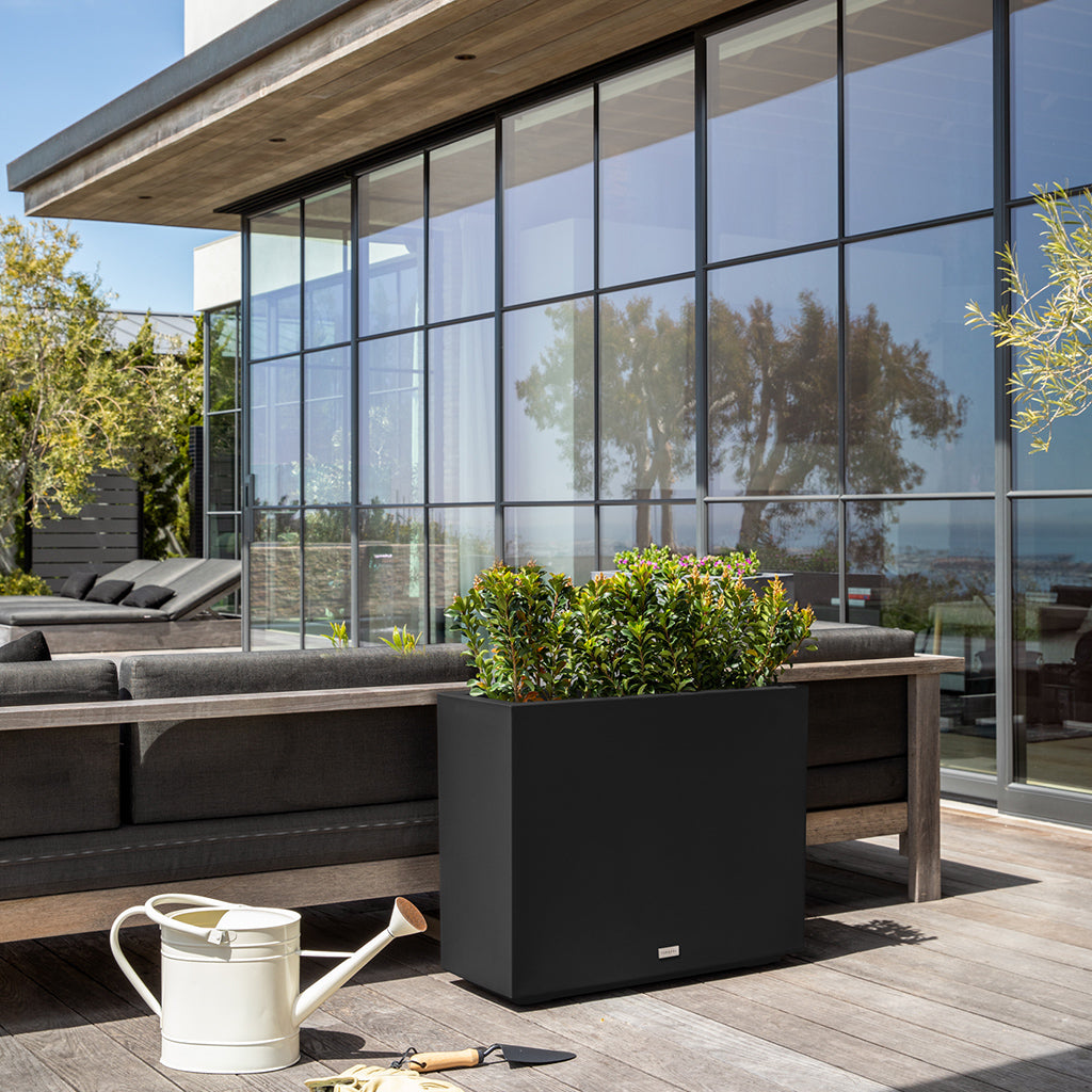 Block Span Short Planter 30X12X24" Black