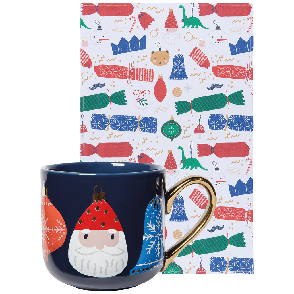 Christmas Charms Mug And Dishtowel Set