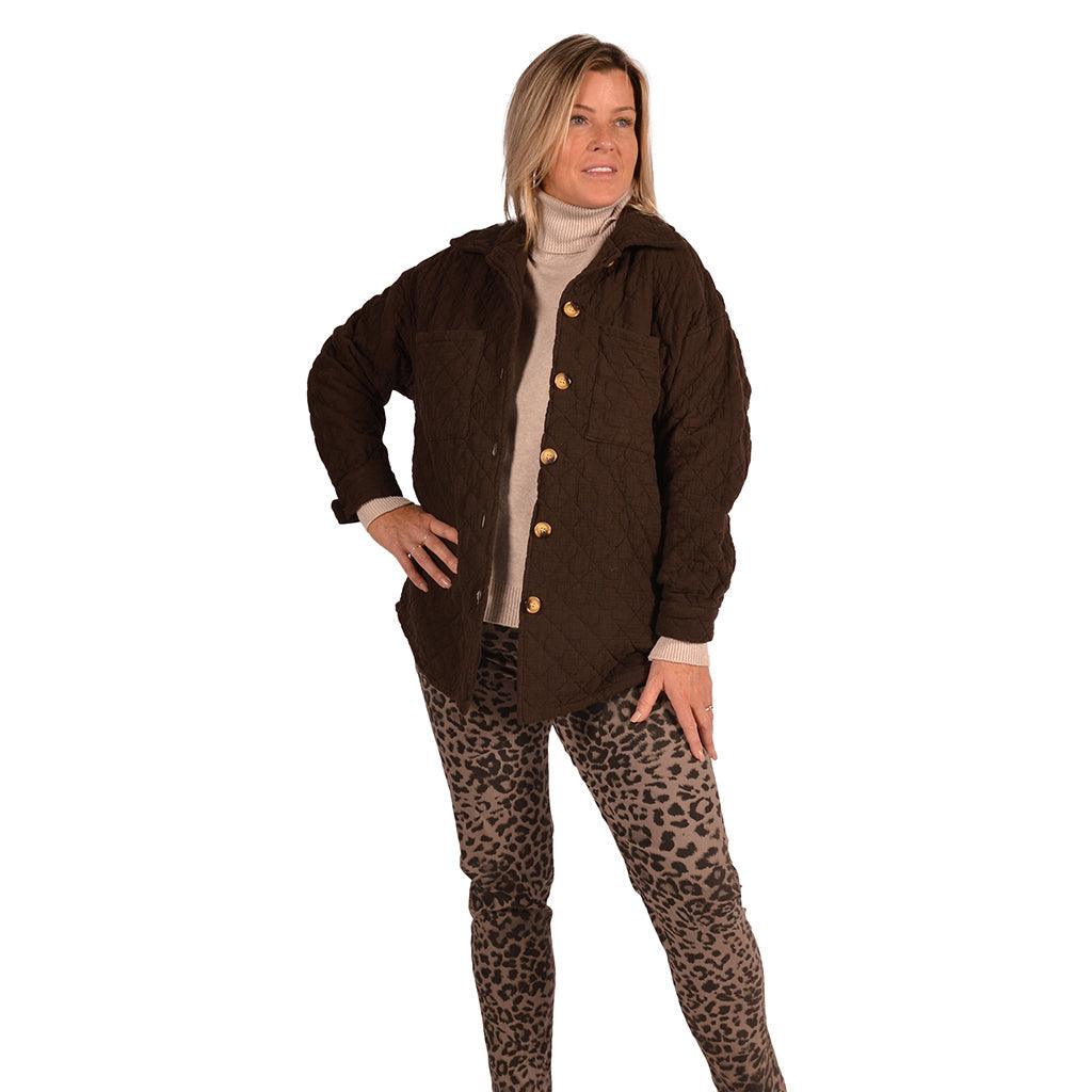 Quilted Coat Brown