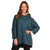 Cowl Neck Tunic With Pockets Teal