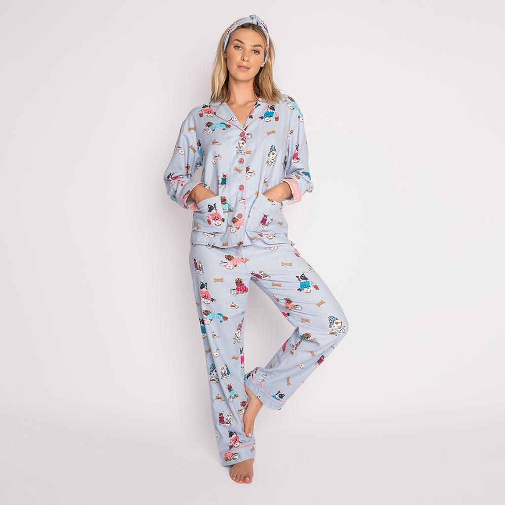 Flannel PJ Set Sky Blue