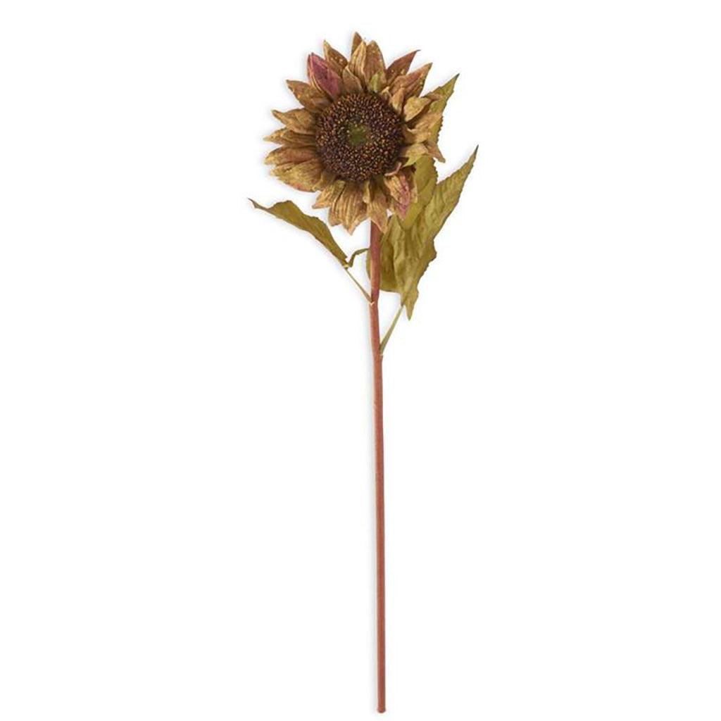 Cork Sunflower Stem Mustard/Burgundy 28.5&quot;