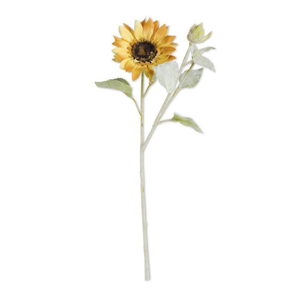Sunflower Yellow W/Flocked Stem 18&quot;