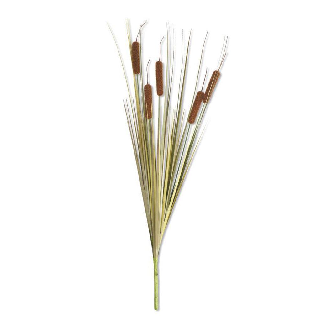 Cattail Stem 5 Head Light Brown 25&quot;