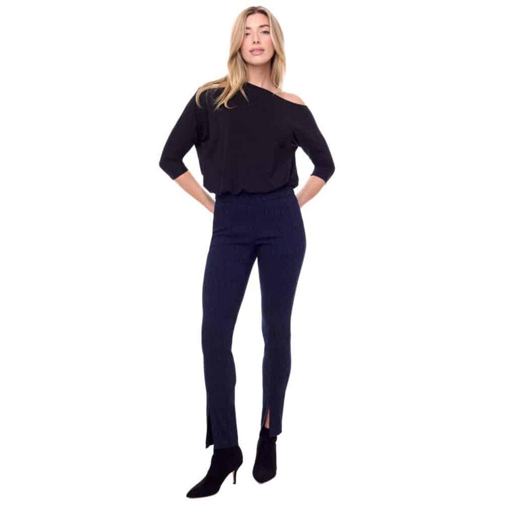 Dusk Front Slit Pant Navy