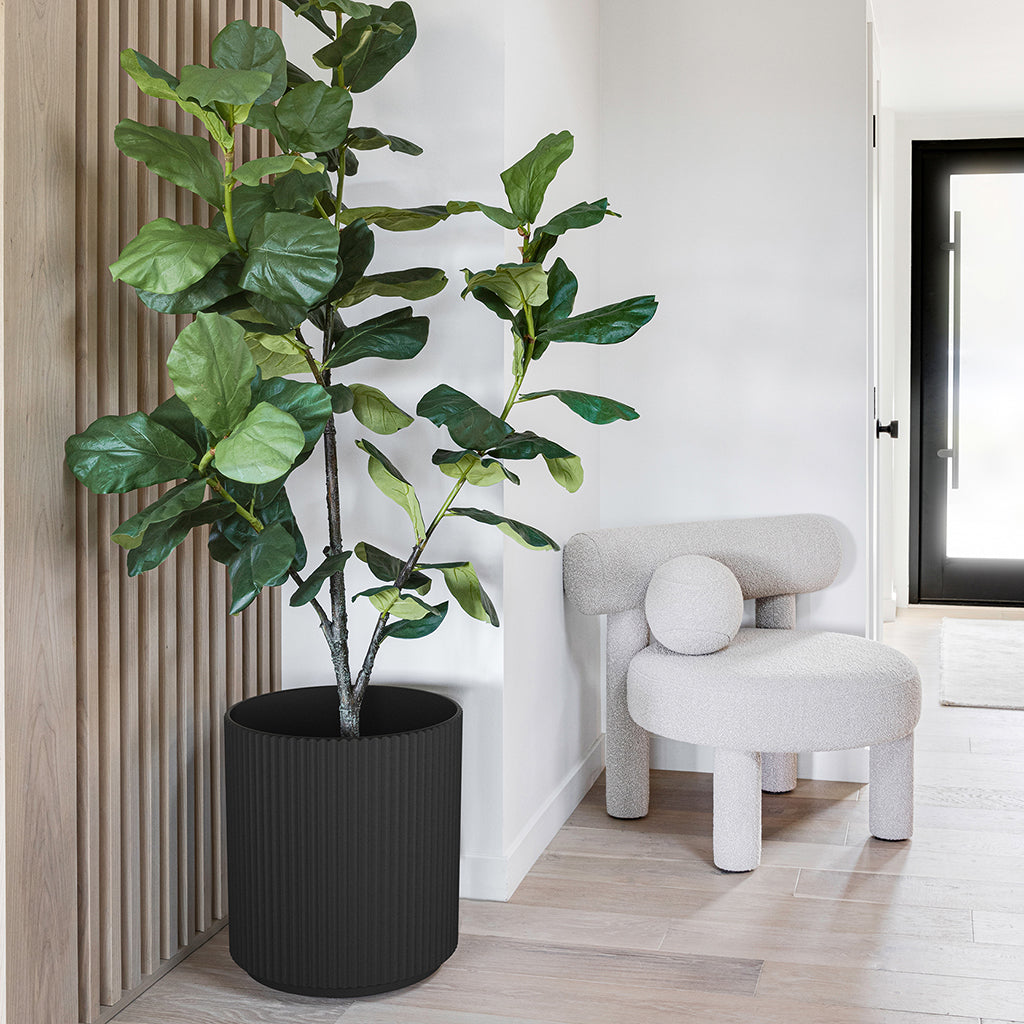 Mason Demi Planter 20" Black