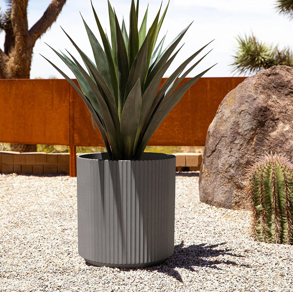 Mason Demi Planter 20" Grey