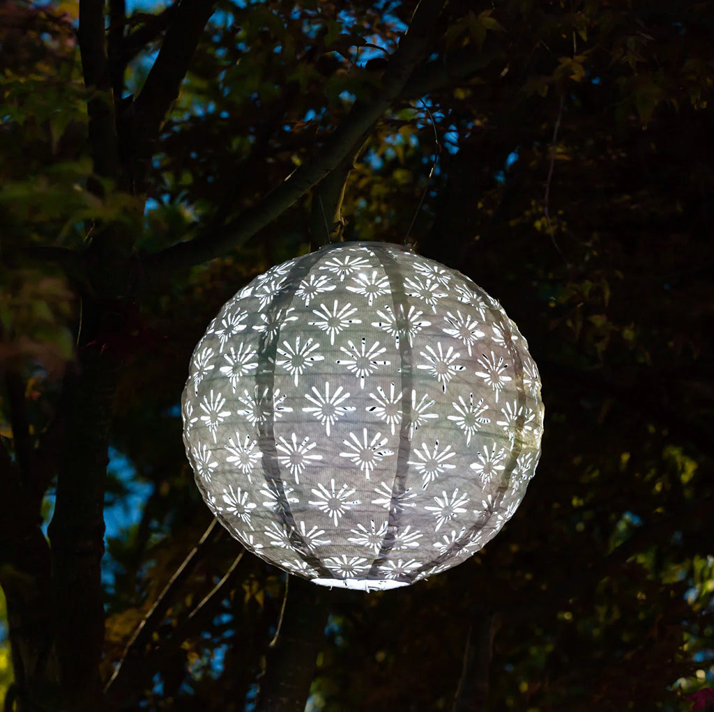 Globe Porcelain Solar Lantern