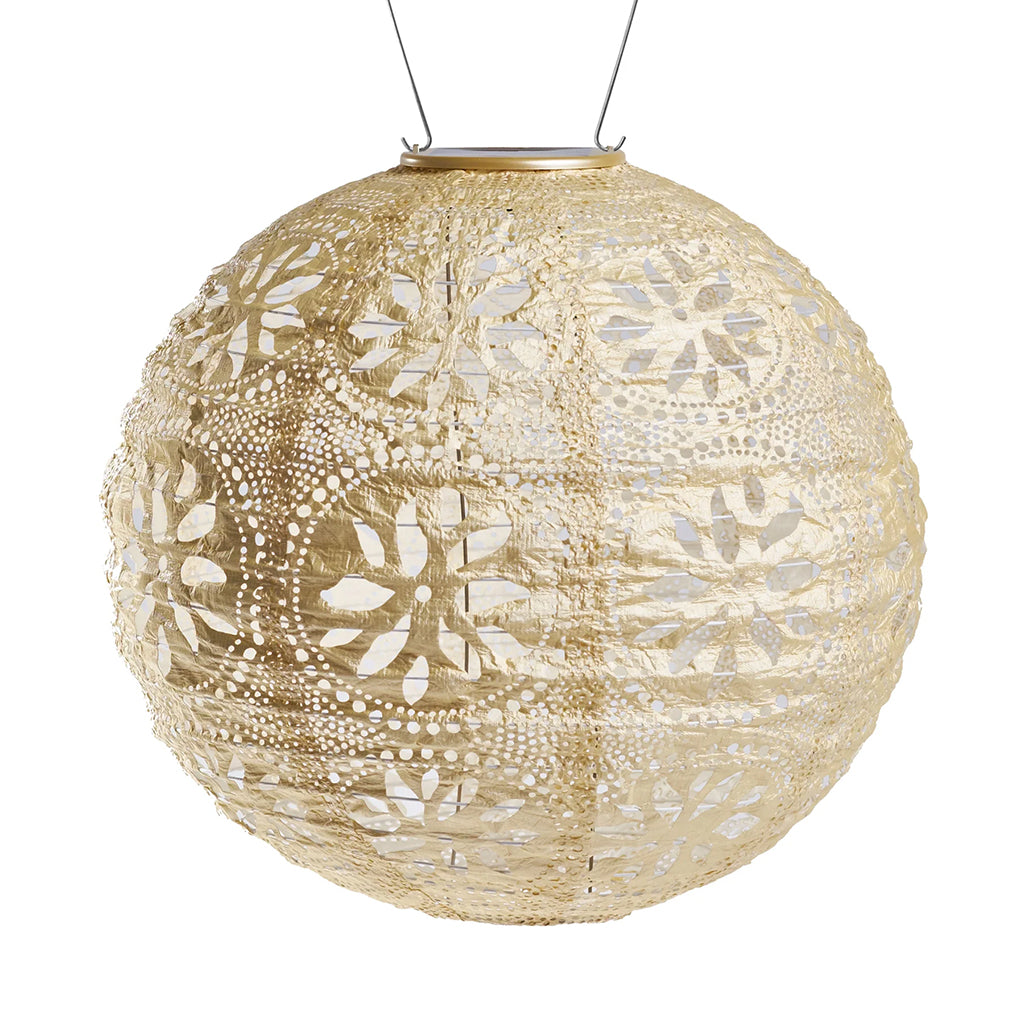 Boho Globe Pearl Solar Lantern