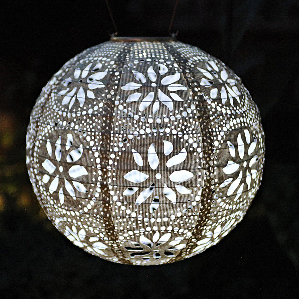 Boho Globe Pearl Solar Lantern
