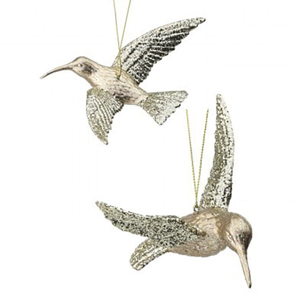 Glitter Hummingbird Ornament