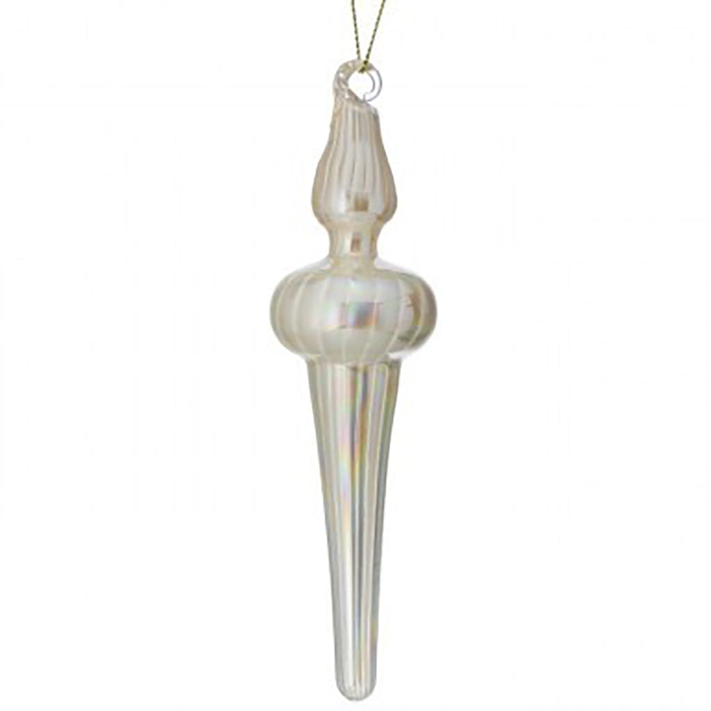 Pearl Glass Finial Ornament