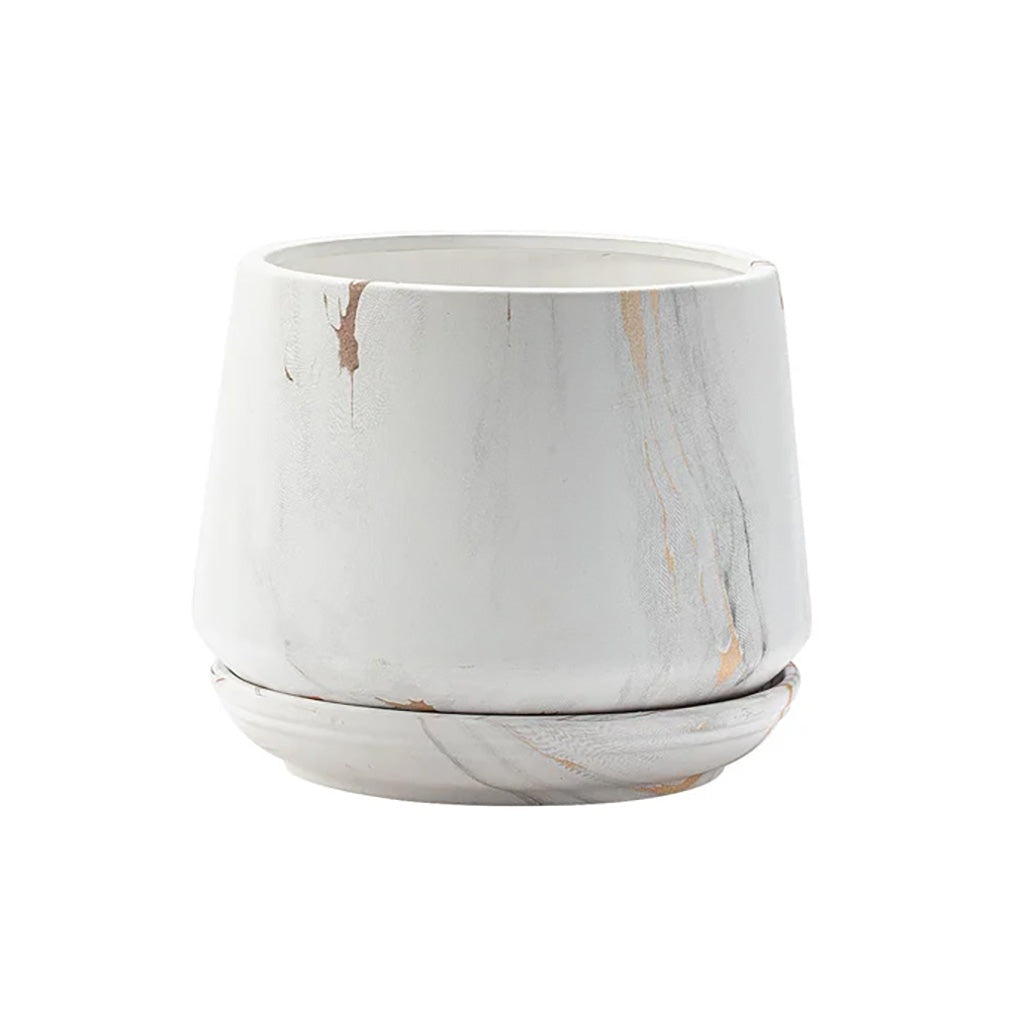 White Marble Planter