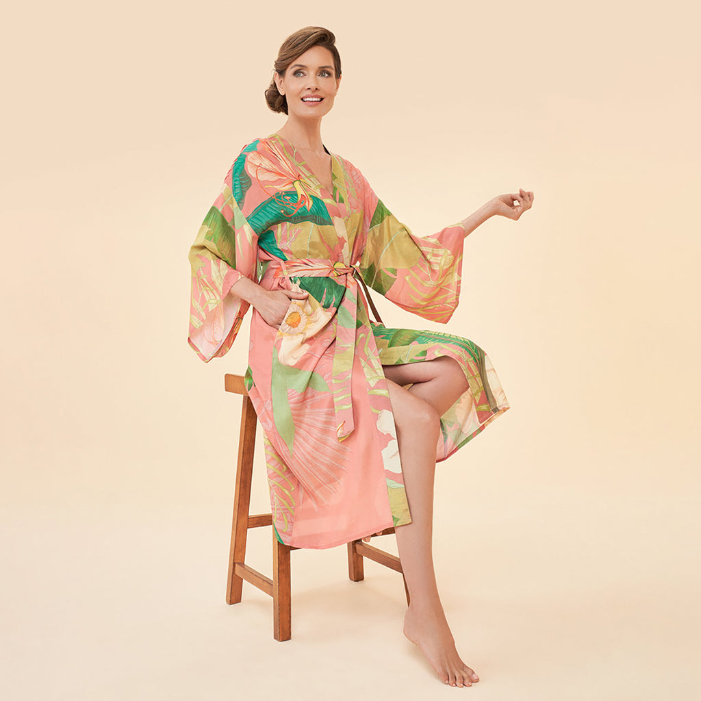 Delicate Tropical Candy Kimono