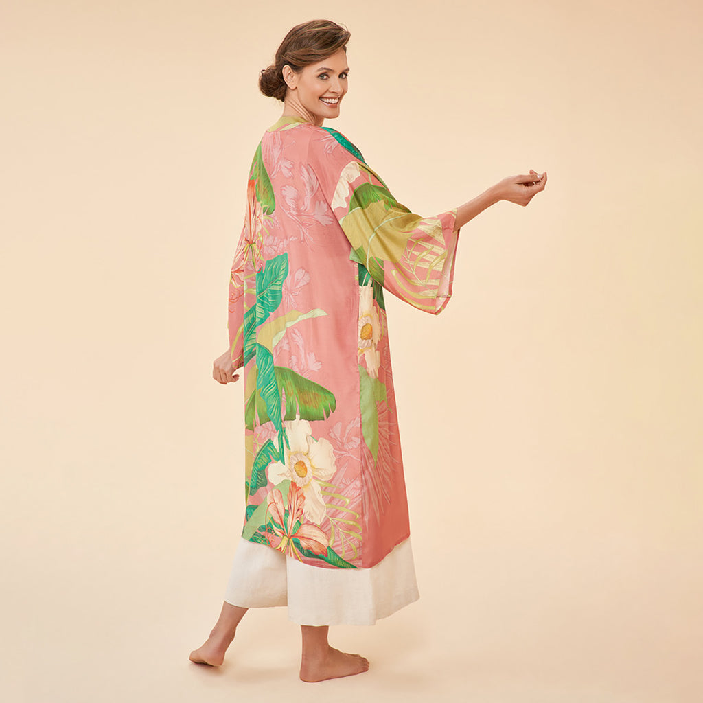 Delicate Tropical Candy Kimono