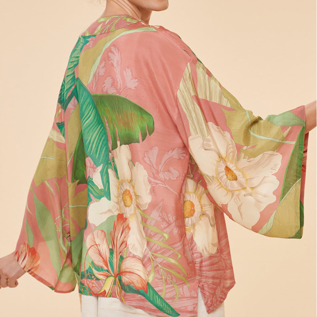 Delicate Tropical Candy Kimono Jacket