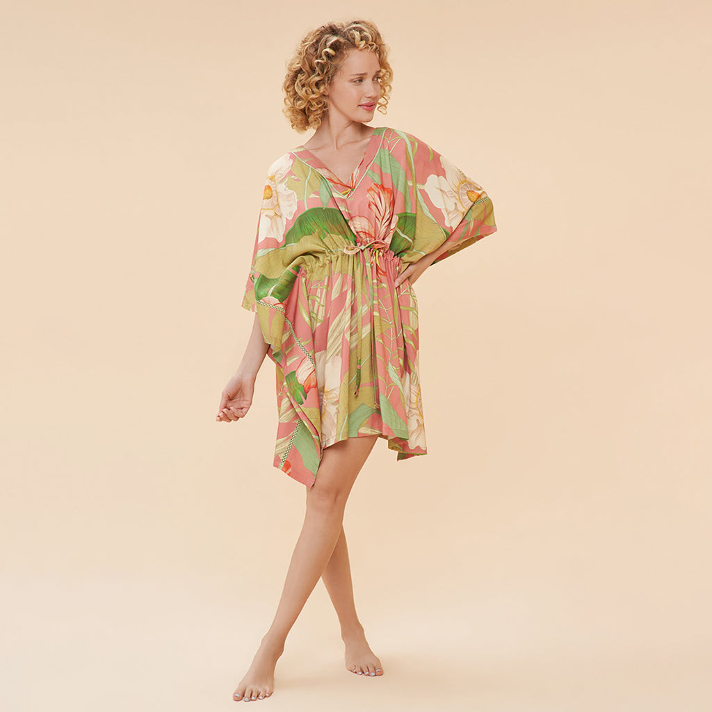 Delicate Tropical Candy Cover-Up