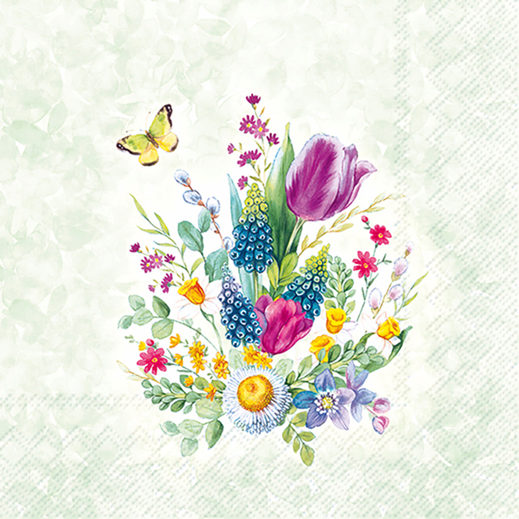 Delicate and eye-catching, these napkins bring spring to your table. Make every meal a refreshing and cheerful one with its vibrant colors and playful butterfly element.