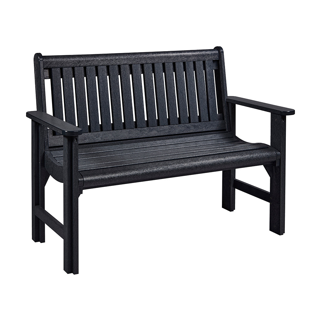 4&#39; Garden Bench Black