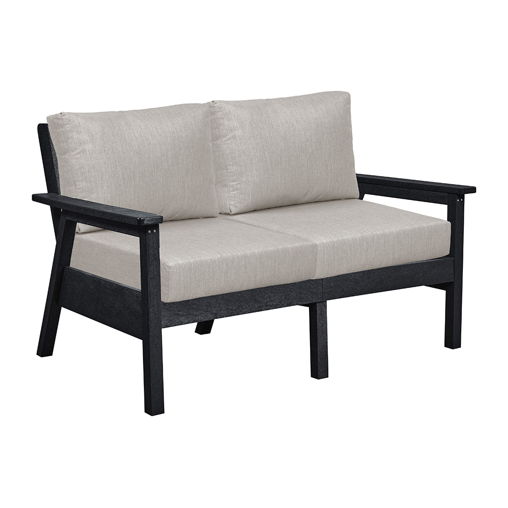 Tofino Loveseat with Cushion Black