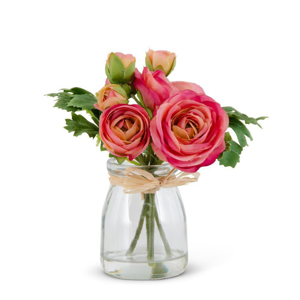 Pink Ranunculus Bouquet in Vase
