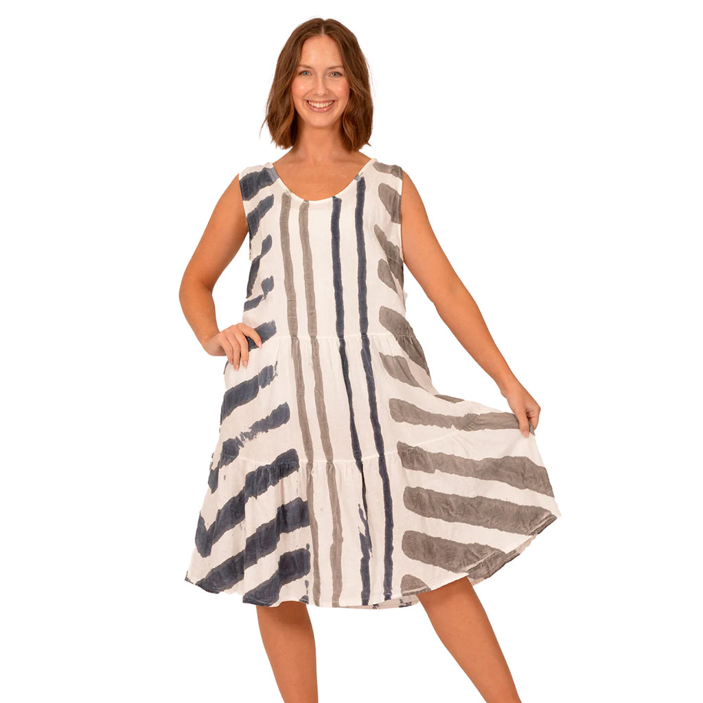 Hand Painted Linen Dress