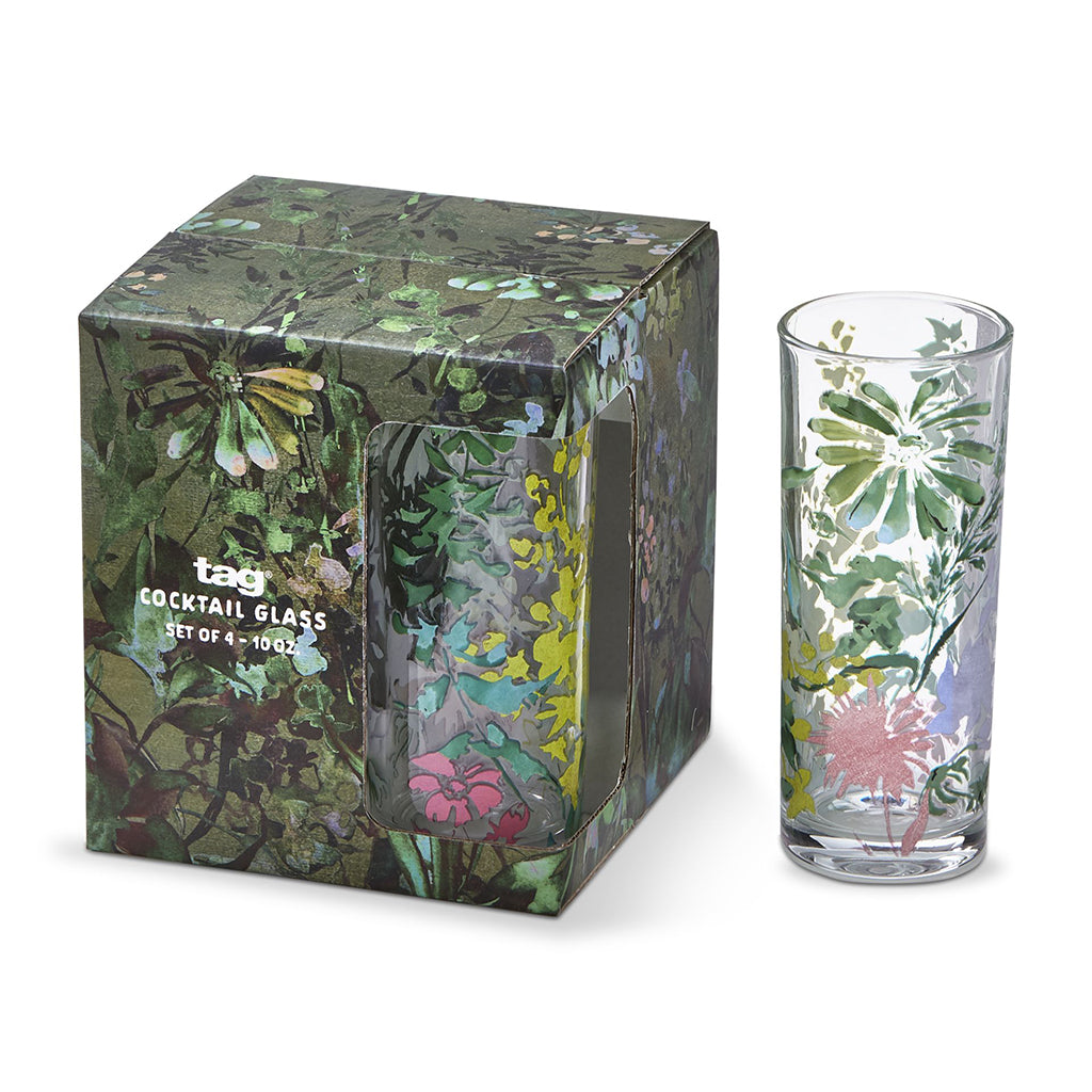 Garden Floral Cocktail Glasses