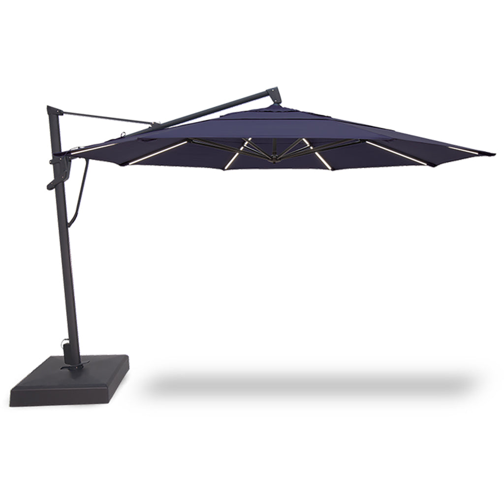 13&#39; Starlux Octagon Cantilever Umbrella Boulder