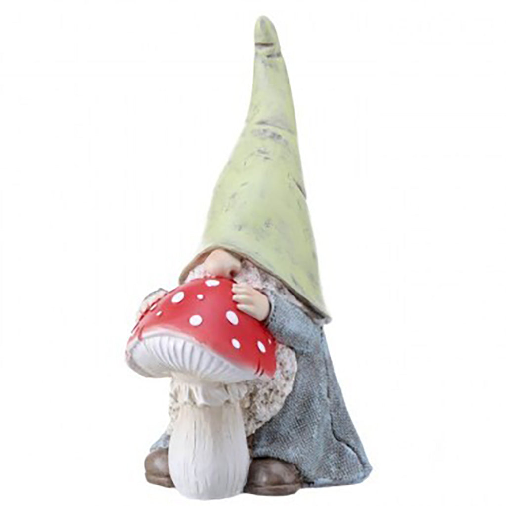 Create an inviting atmosphere in your garden with this charming Gnome Leaning on Mushroom. The 10&quot; resin material is lightweight yet durable, making it perfect for both indoor and outdoor use. You&#39;ll love the whimsical touch this garden gnome adds to your space, making it a fun and playful area for entertaining friends and family.