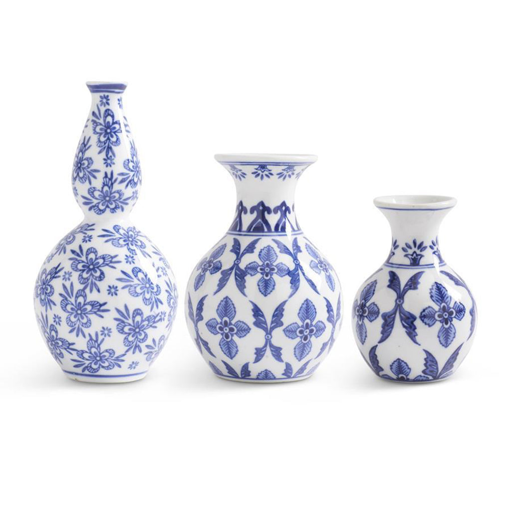 Elevate your home décor with classic design and durable, high-quality materials. These Blue &amp; White Porcelain Bud Vase is available in three sizes and boasts timeless colors and shapes.