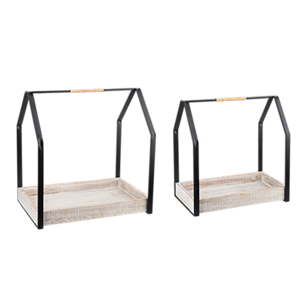 Bleached wood base with metal frame Sturdy and stylish - the perfect combination for your home decor needs. The bleached wood base and metal frame provide a durable foundation for your furniture pieces that will last for years to come.