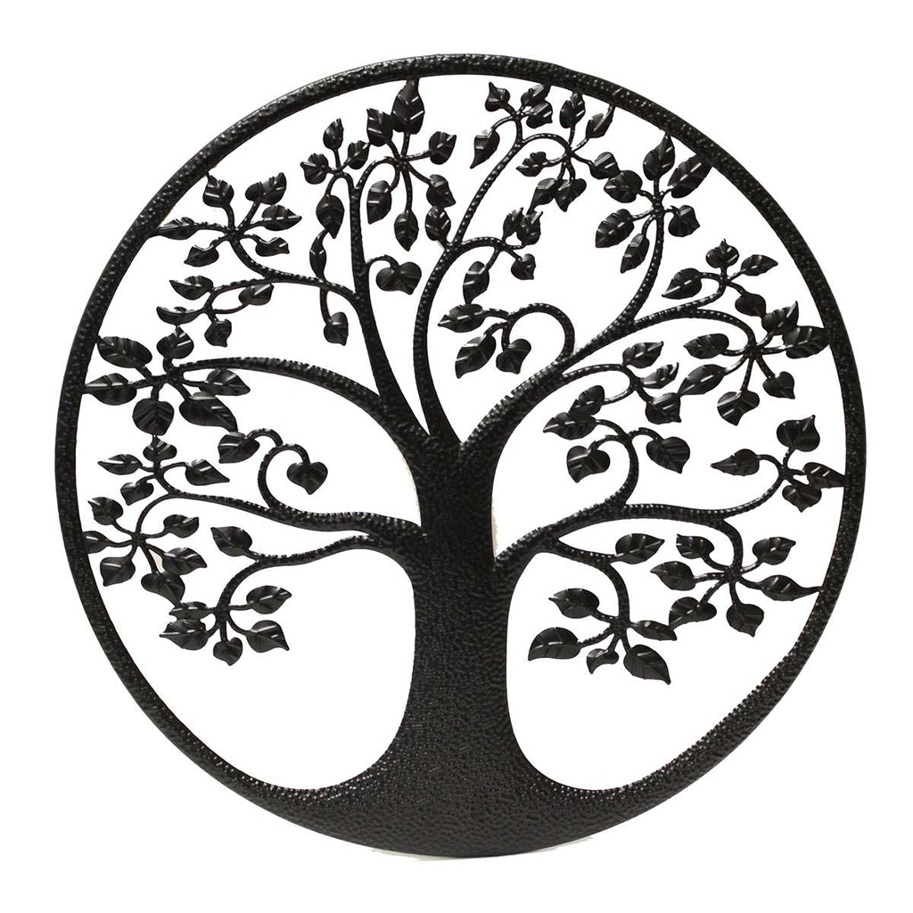 The Tree of Life Wall Art Black provides a stunning focal point for any room with its intricate design and high-quality material. Measures 23.5x.5x23.5&quot;.
