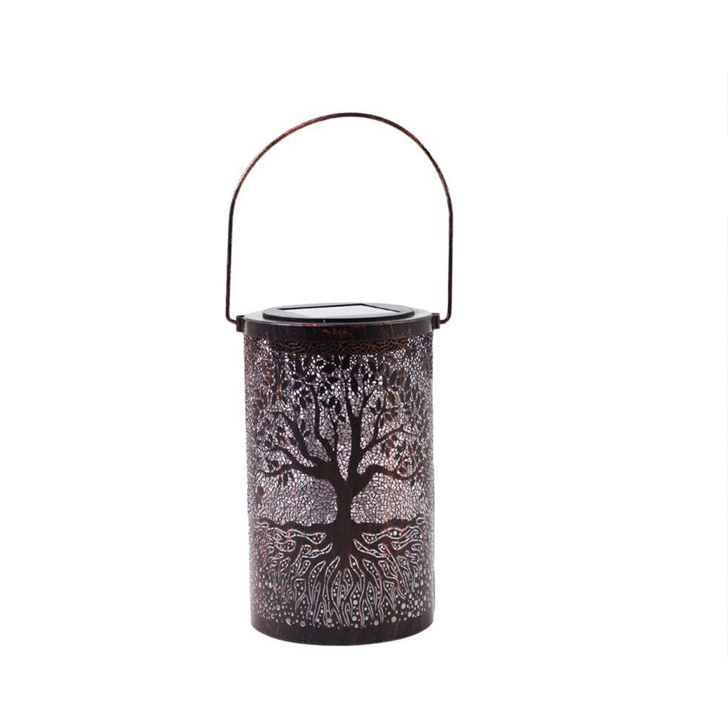 Make a bold statement with this Solar Tree Shadow Caster. Its unique design will bring life to any outdoor space, while also providing practical lighting for your garden or walkway. Measures 5x5x8&quot;.