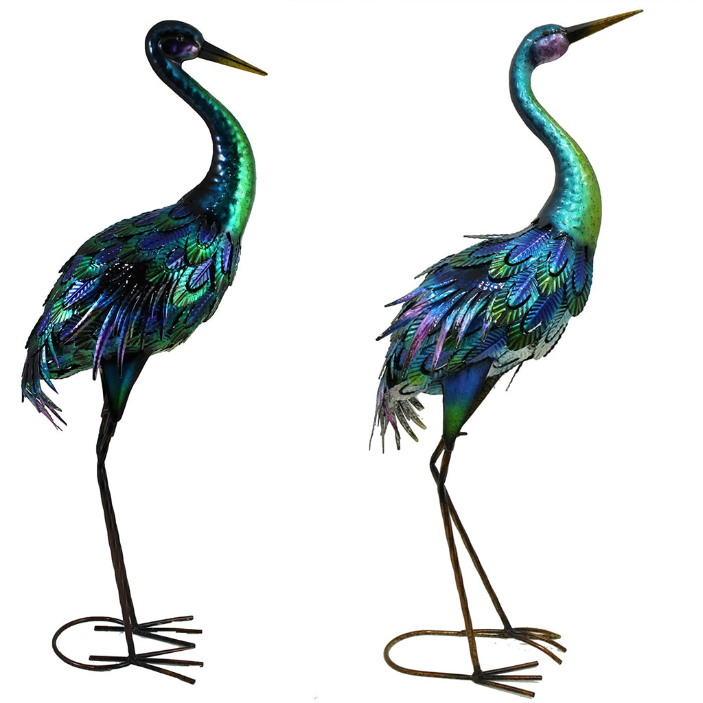 Transform your garden into a unique and vibrant oasis with these stunning metal Egret figures. Choose from two distinct styles, each sold separately. With dimensions of 5.5x13x29.25", they make a bold and approachable statement.