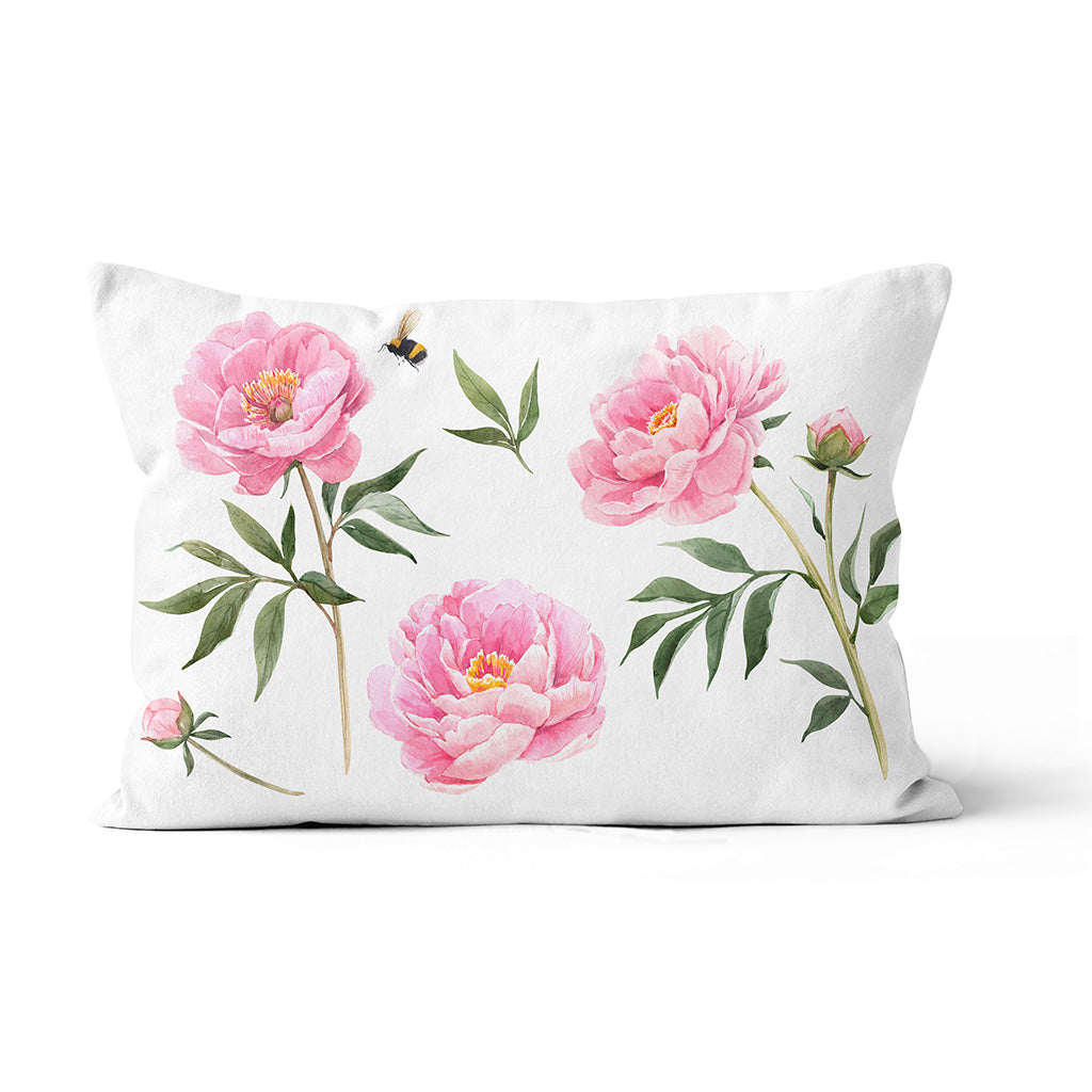 Peonies and Honey Pillow 16x24&quot;