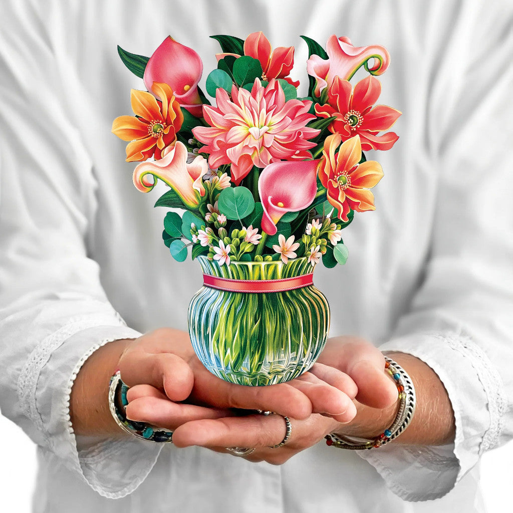 Dear Dahlia Mini 3D Paper Bouquet And Card