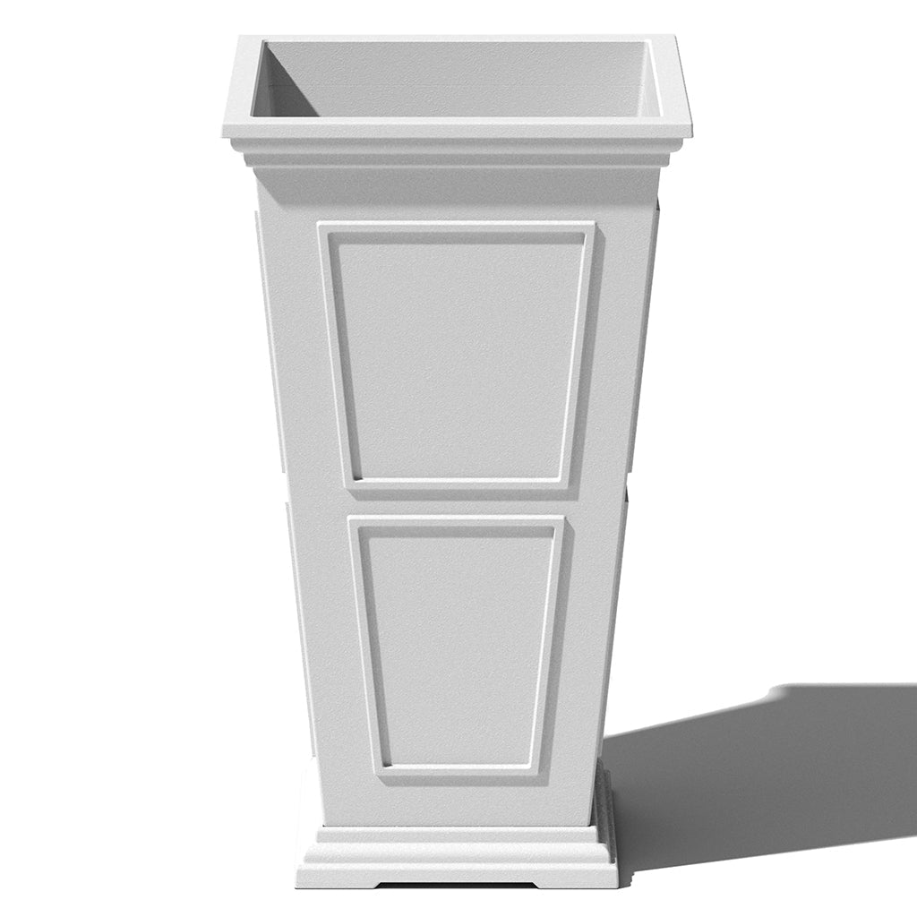Brixton Tall Planter White 28In