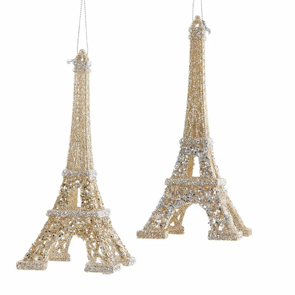 Platinum Silver Eiffel Tower Ornament