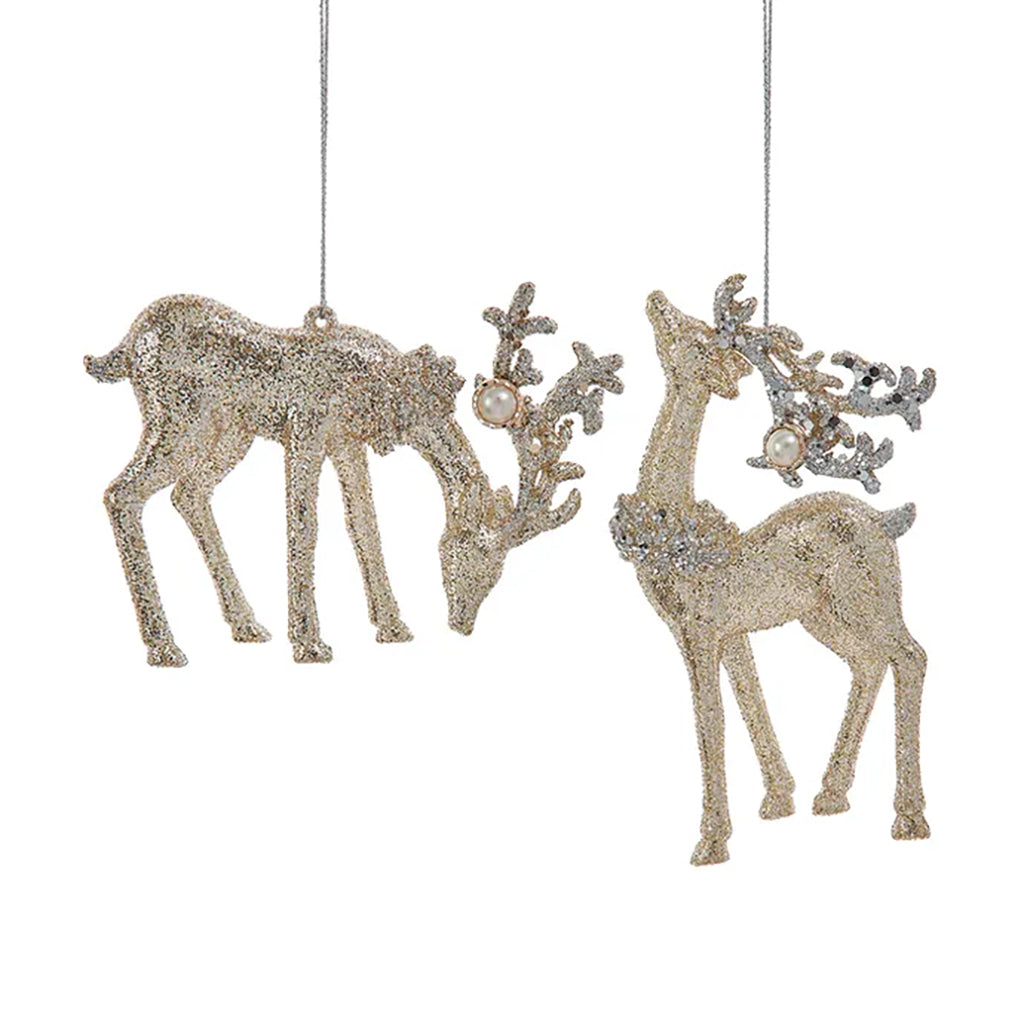 Platinum Deer Ornament