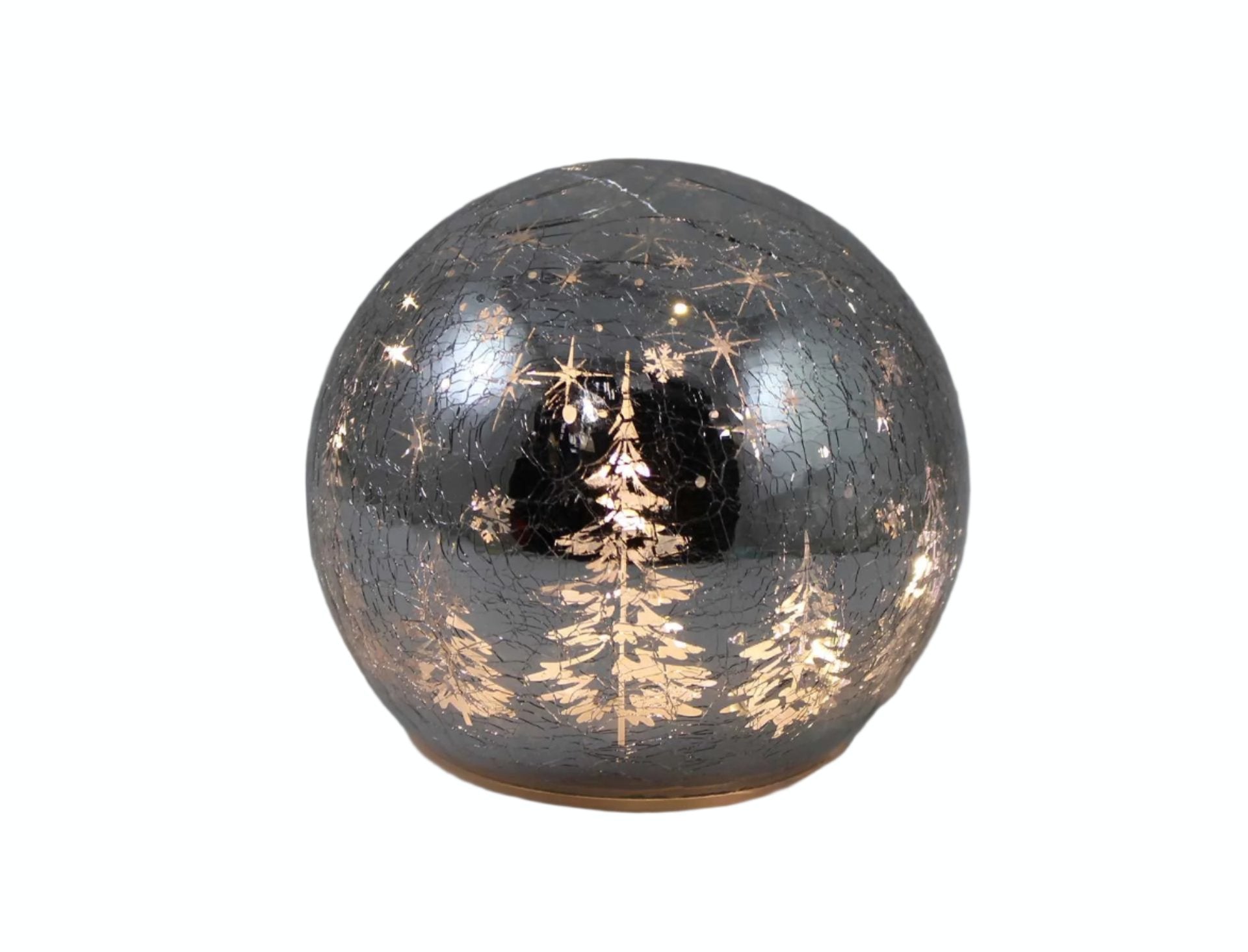 Crackle Glass Ball with LED