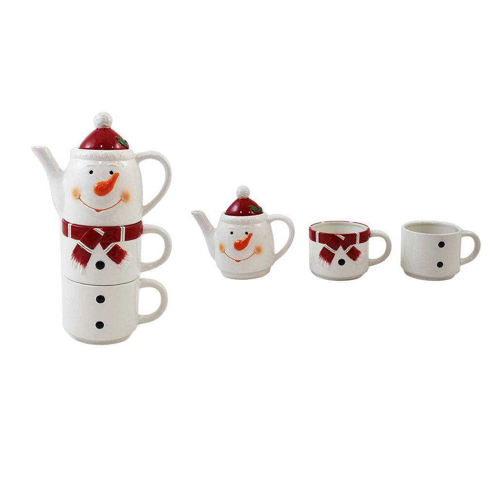 Snowman Teapot &amp; Mug Set