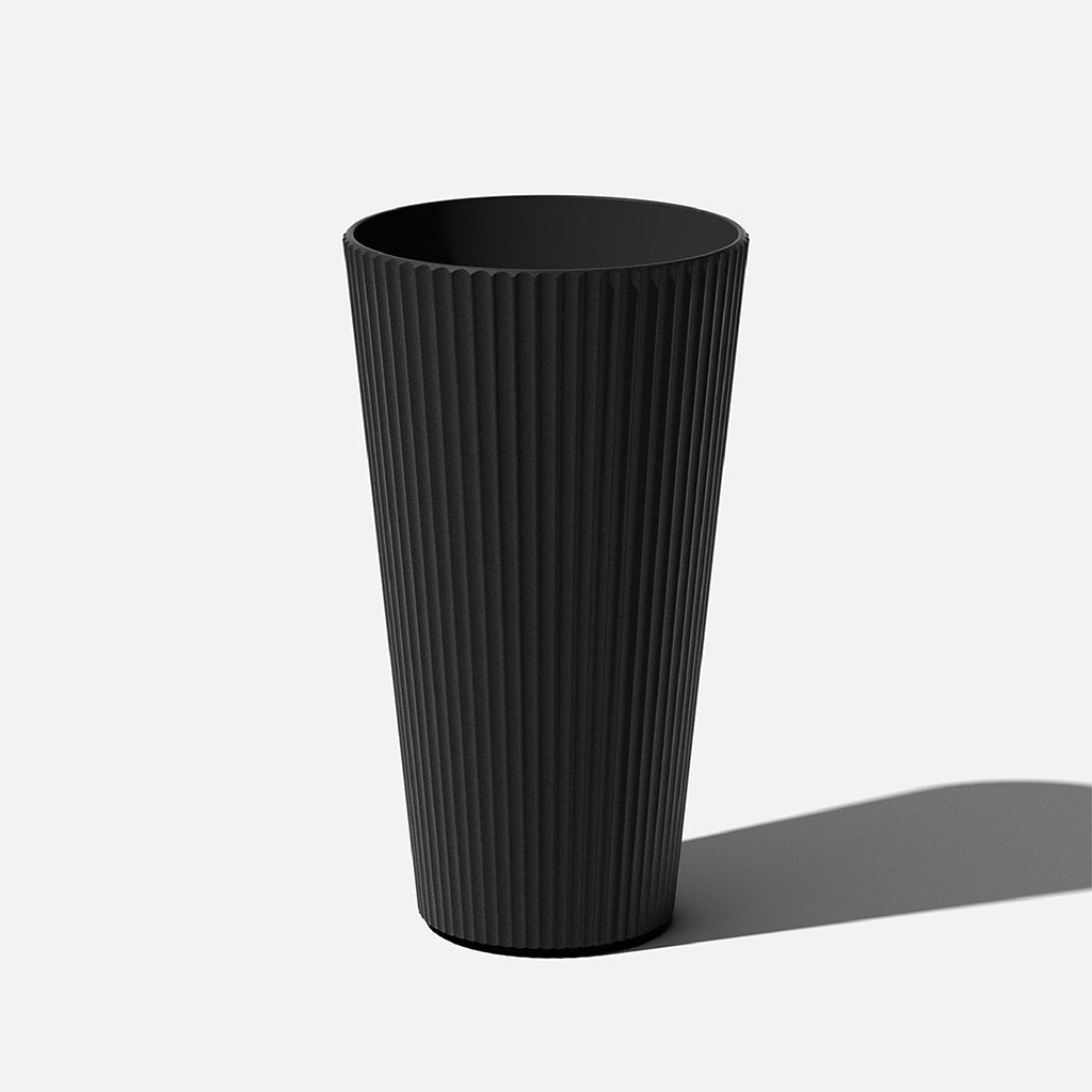 Demi Tall 26" Planter Black