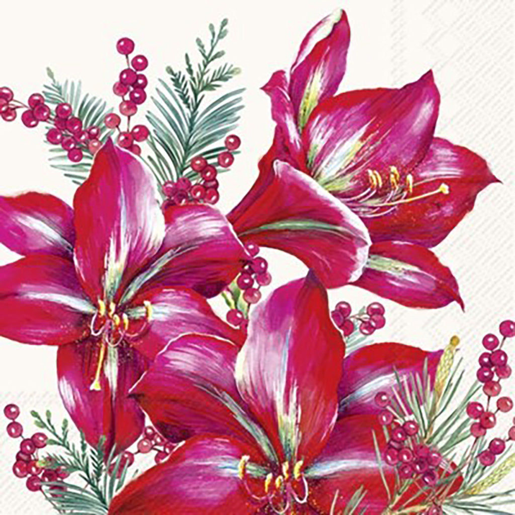 Classic Amaryllis Lunch Napkin