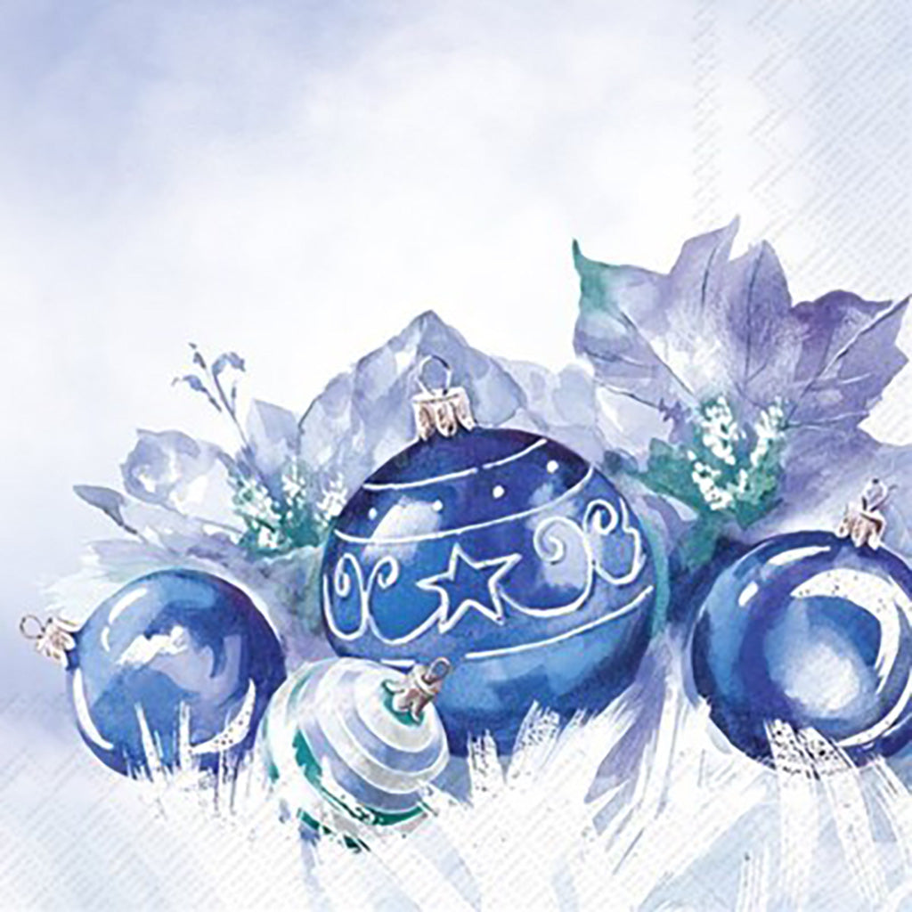 Blue Baubles Lunch Napkin