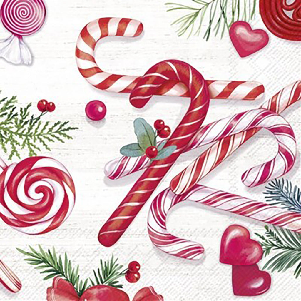 Candy Canes Cocktail Napkin