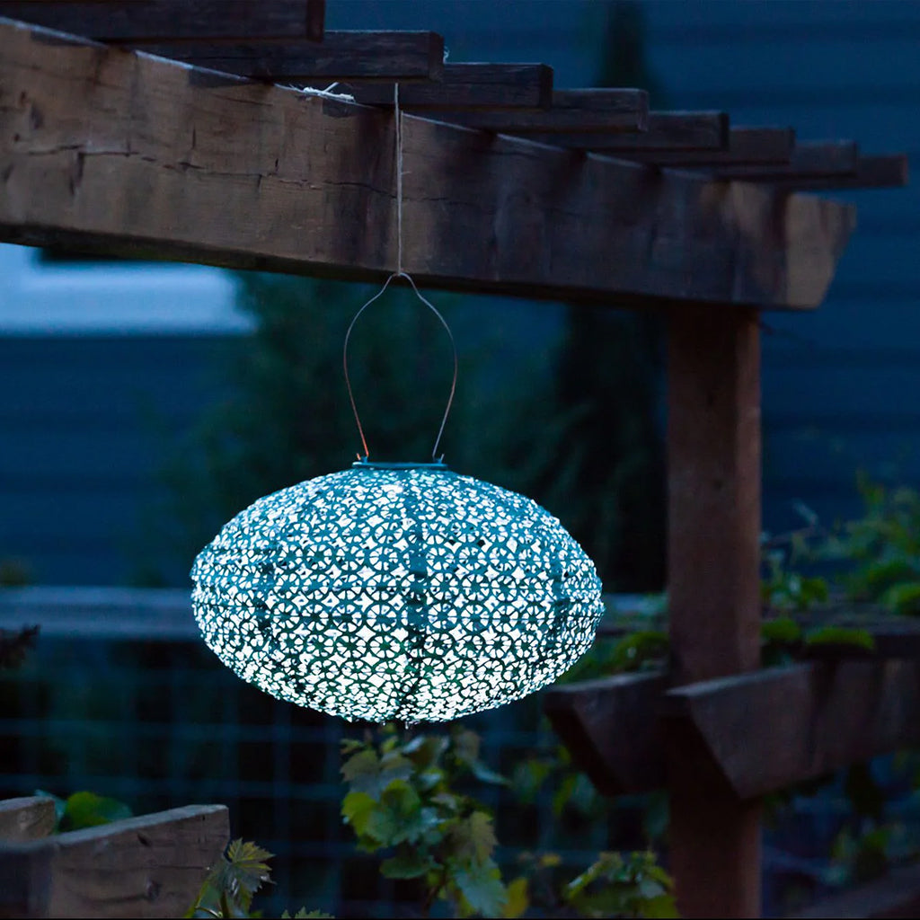 Oval Emerald Solar Lantern