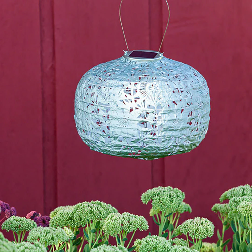 Square Sunflower Sage Solar Lantern