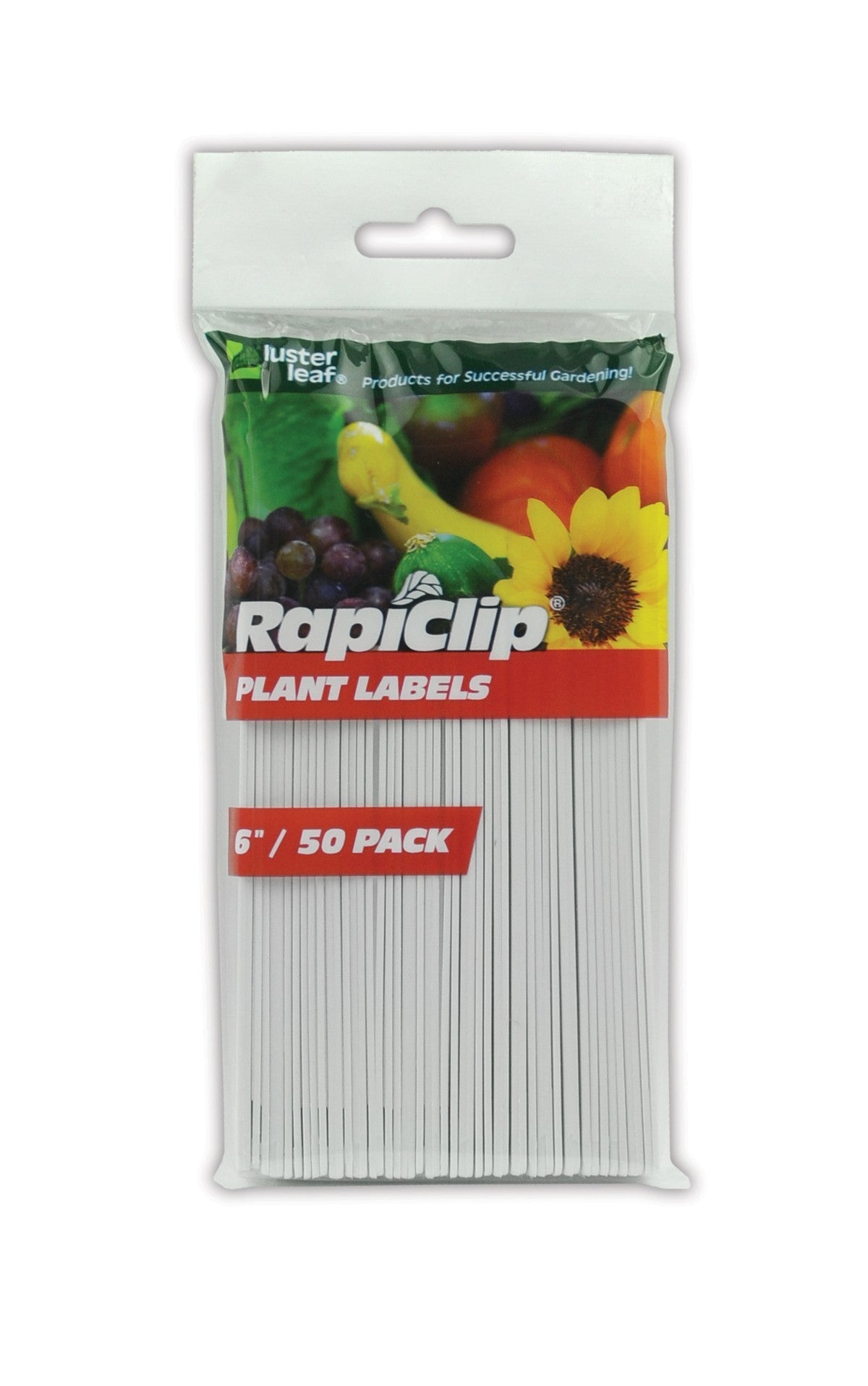 Rapiclip Plant Labels 6&quot; White 50 Pack